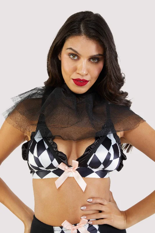 Beatrix Harlequin Mesh Neck Ruff