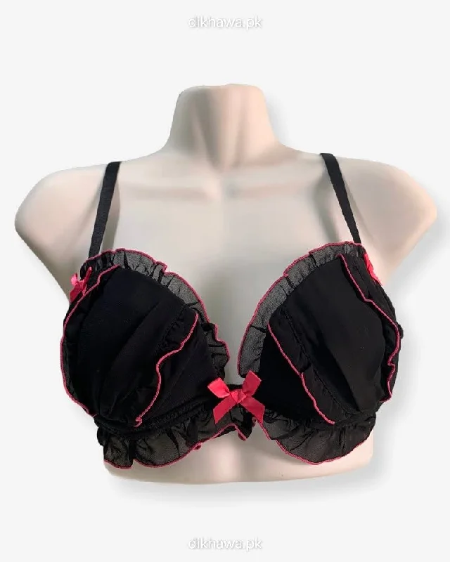 plus size bras with good supportImported Stocklot Branded  Net Pushup Bra - Underwired Bra  Non Padded Bra - Pack of 2
