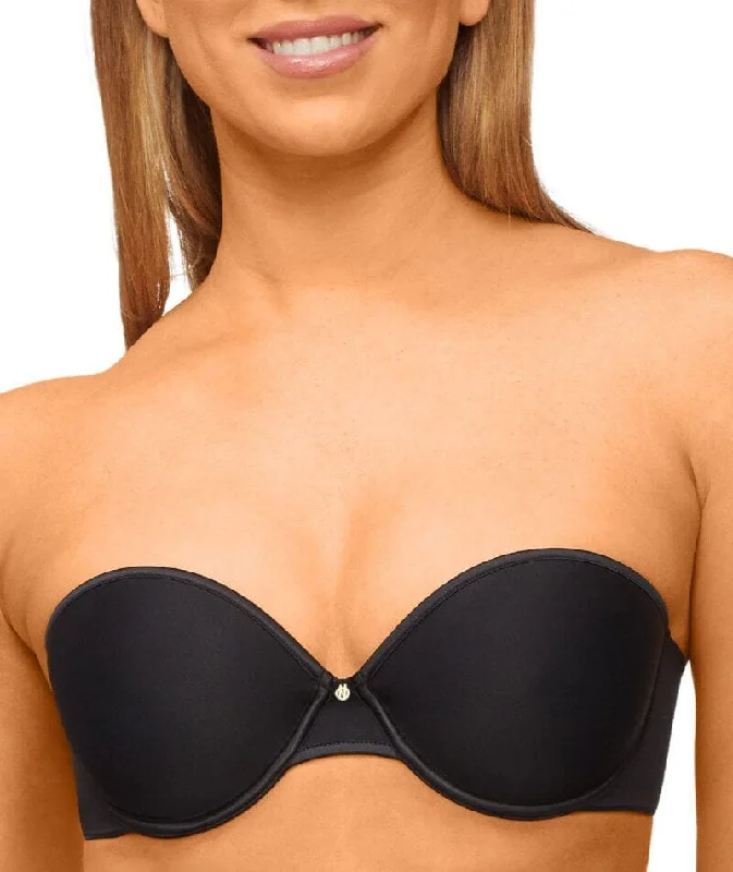 balconette push up bras for a lifted lookNancy Ganz Body Light Spacer Strapless Bra - Black balconette push up bras for a lifted lookNancy Ganz Body Light Spacer Strapless Bra - Black