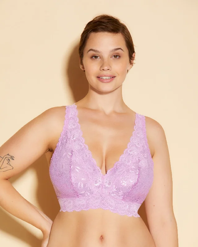 lace balconette bras for a luxurious feelSuper Curvy Plungie Longline Bralette