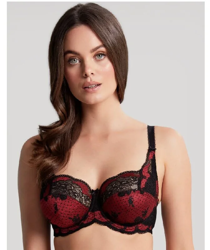 balconette bras for a sexy necklinePanache Clara Full Cup Underwired Bra - Ruby Noir balconette bras for a sexy necklinePanache Clara Full Cup Underwired Bra - Ruby Noir