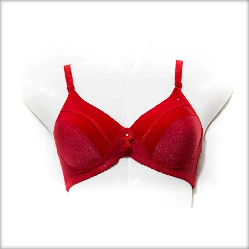 Red Single Padded Bra