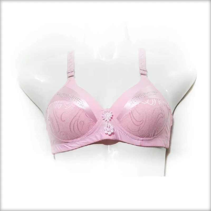 Single Padded Imported Bra Light Pink