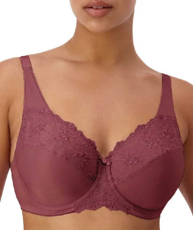 underwire sports bras for extra stabilityTriumph Embroidered Minimizer Bra - Smokey Russet underwire sports bras for extra stabilityTriumph Embroidered Minimizer Bra - Smokey Russet