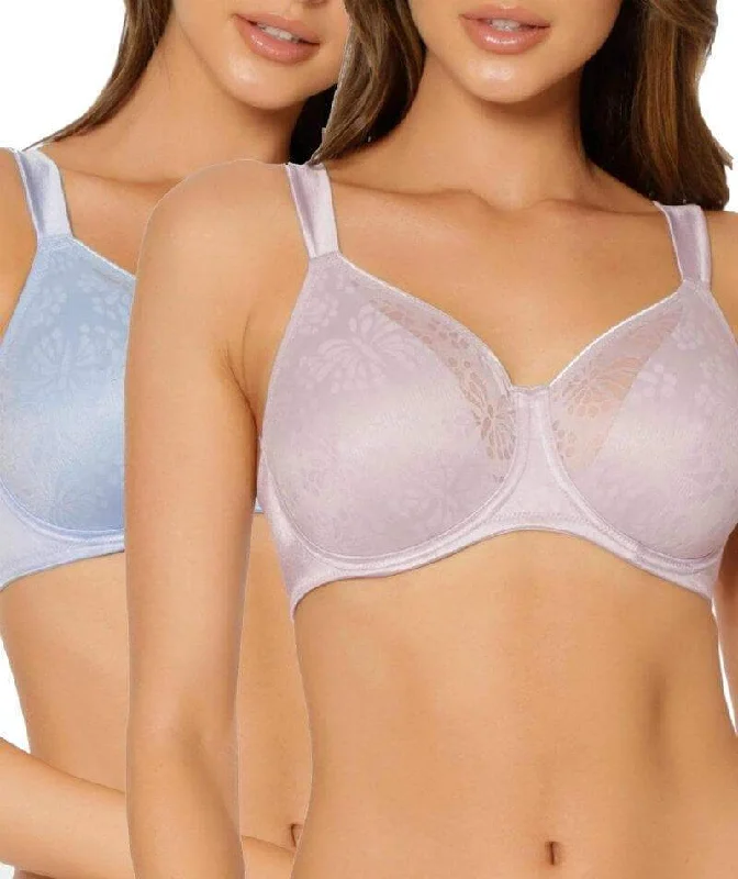 Triumph Lacy Minimizer 2 Pack Bra - Grey/Blue