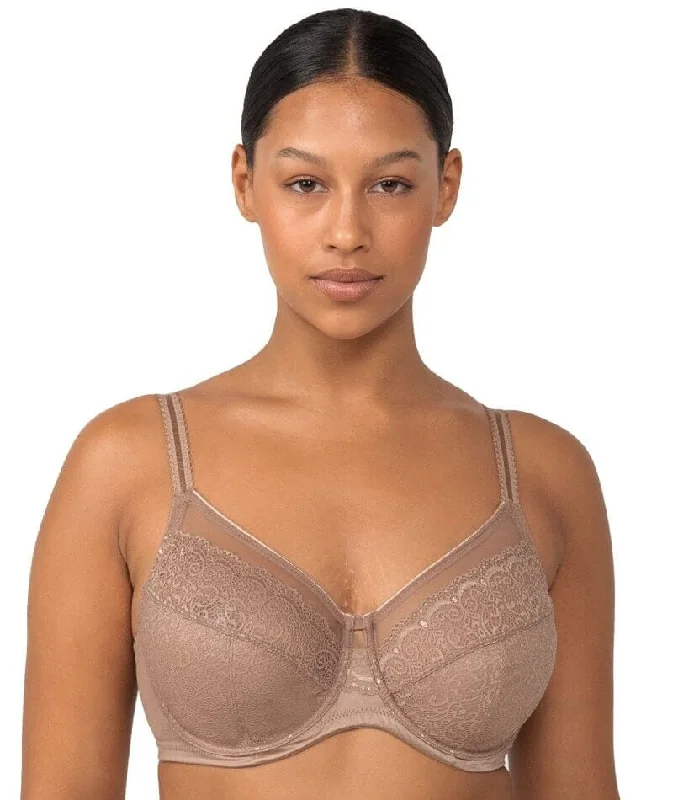 Triumph Sheer Underwired Bra - Mocca