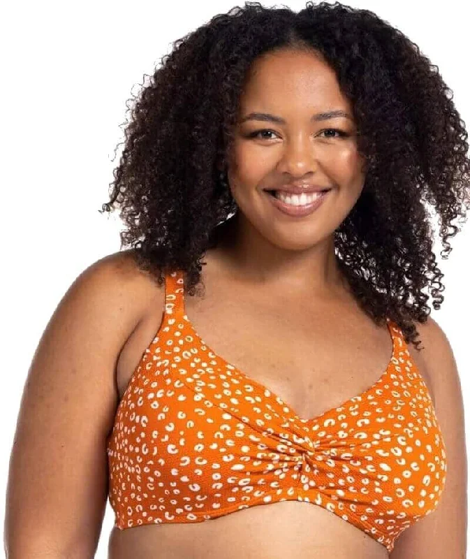 Bra with a mesh - lined cup for better breathability Artesands Che'tah Monet Soft Cup Underwire D-DD Cup Bikini Top - Copper Bra with a mesh - lined cup for better breathability Artesands Che'tah Monet Soft Cup Underwire D-DD Cup Bikini Top - Copper