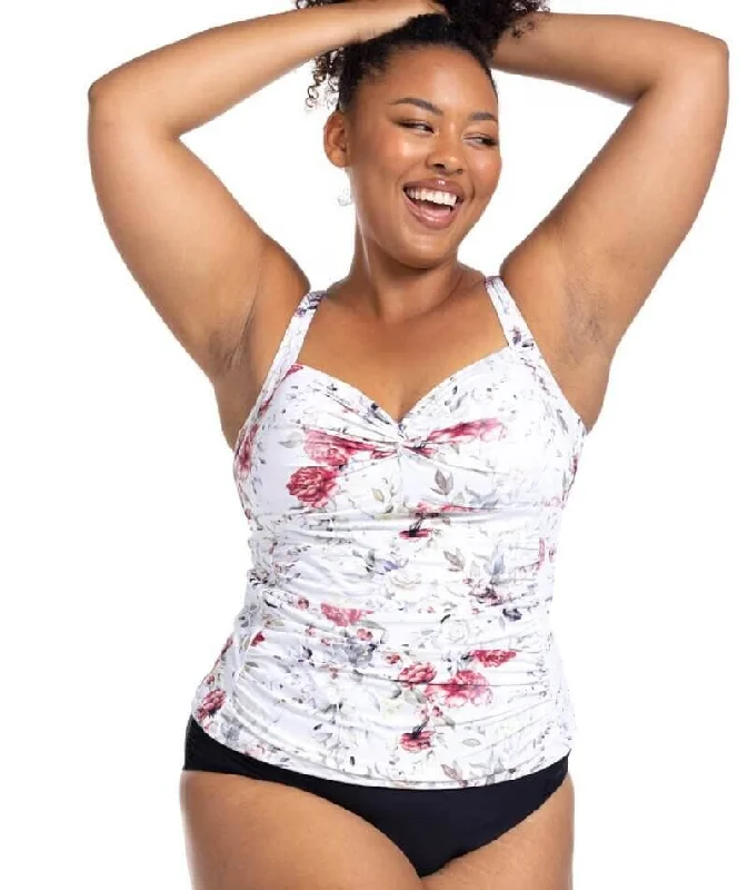 Bra with a wire - free construction for a softer feel Artesands Clementine Botticelli C-DD Cup Tankini Top - White Bra with a wire - free construction for a softer feel Artesands Clementine Botticelli C-DD Cup Tankini Top - White