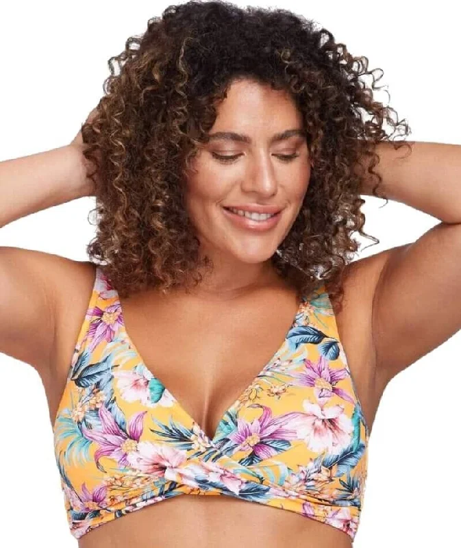 Bra with a plus - size bralette style for a trendy look Artesands Tropo'logical Delacroix Cross Front D-G Cup Bikini Top - Yellow Bra with a plus - size bralette style for a trendy look Artesands Tropo'logical Delacroix Cross Front D-G Cup Bikini Top - Yellow