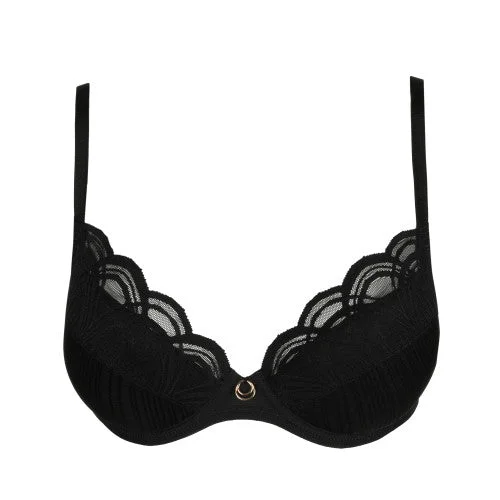 Bra with a balconette style for a flirty neckline​ Cathia Push Up Bra BLACK