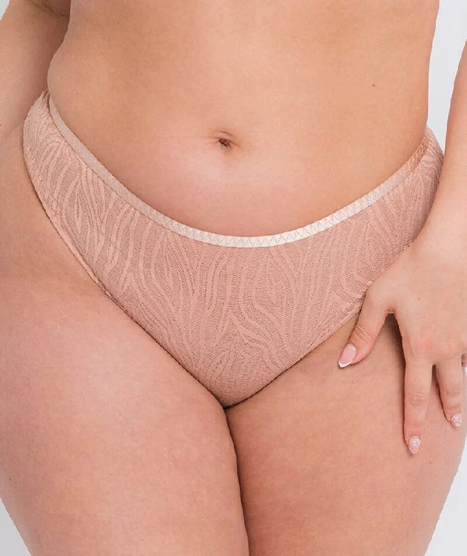 Cotton bras known for breathability and softness Curvy Kate Lace Daze Brazilian Brief - Latte Cotton bras known for breathability and softness Curvy Kate Lace Daze Brazilian Brief - Latte