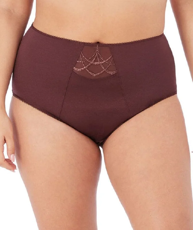 Bra with a plus - size adjustable strap for added comfort Elomi Cate Full Brief - Raisin Bra with a plus - size adjustable strap for added comfort Elomi Cate Full Brief - Raisin