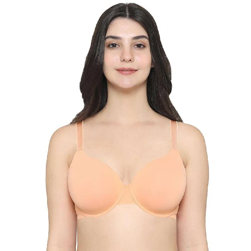 Bra with a half - cup design for a sexy and minimalist look Everyday Elegance Padded Wired Full Cup Everyday Wear Smooth Finish T-Shirt Bra - Peach Bra with a half - cup design for a sexy and minimalist look Everyday Elegance Padded Wired Full Cup Everyday Wear Smooth Finish T-Shirt Bra - Peach