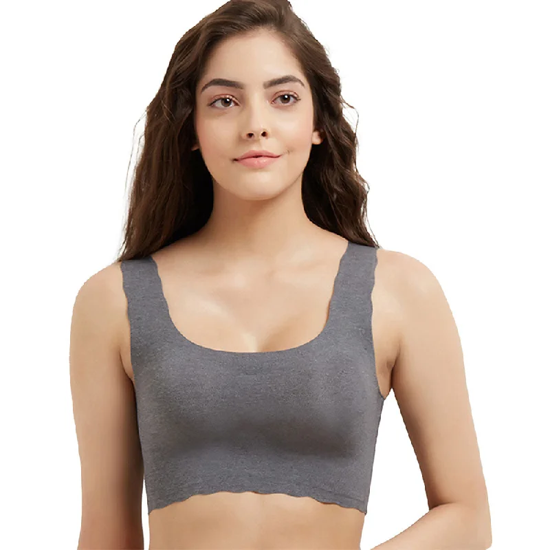 Bra with a plus - size front - closure for easy access Gococi Padded Non-wired Full Cup Everyday Wear Full coverage T-Shirt Bra - Grey Bra with a plus - size front - closure for easy access Gococi Padded Non-wired Full Cup Everyday Wear Full coverage T-Shirt Bra - Grey
