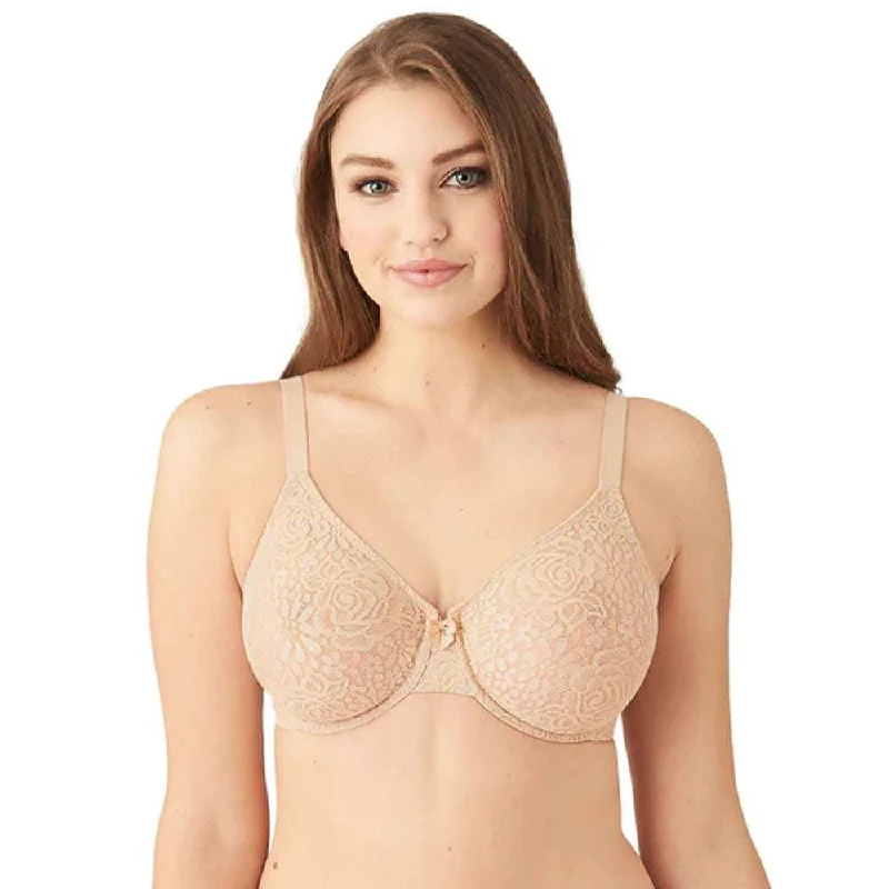 Strapless bras for wearing with strapless tops and dresses Halo Lace Non-Padded Wired Full Cup Lace Everyday Comfort Bra - Beige Strapless bras for wearing with strapless tops and dresses Halo Lace Non-Padded Wired Full Cup Lace Everyday Comfort Bra - Beige