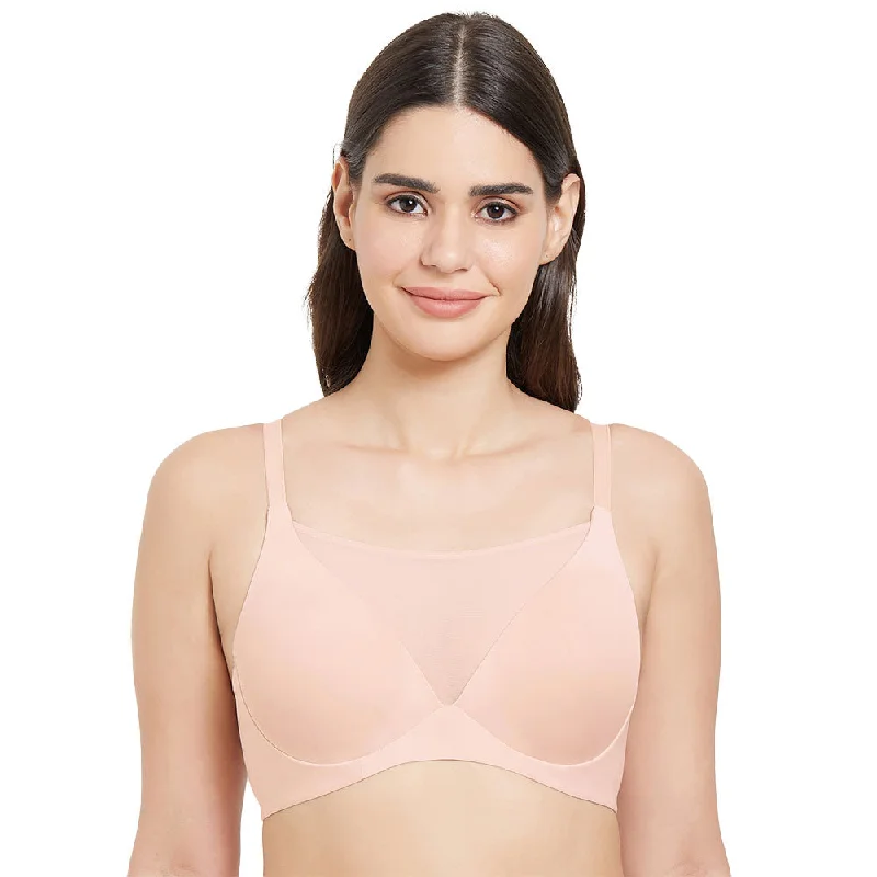Bra with a plus - size seamless design for a smooth look Lively Padded Non-Wired Full Cup Everyday Wear Full coverage T-Shirt Bra - Beige Bra with a plus - size seamless design for a smooth look Lively Padded Non-Wired Full Cup Everyday Wear Full coverage T-Shirt Bra - Beige