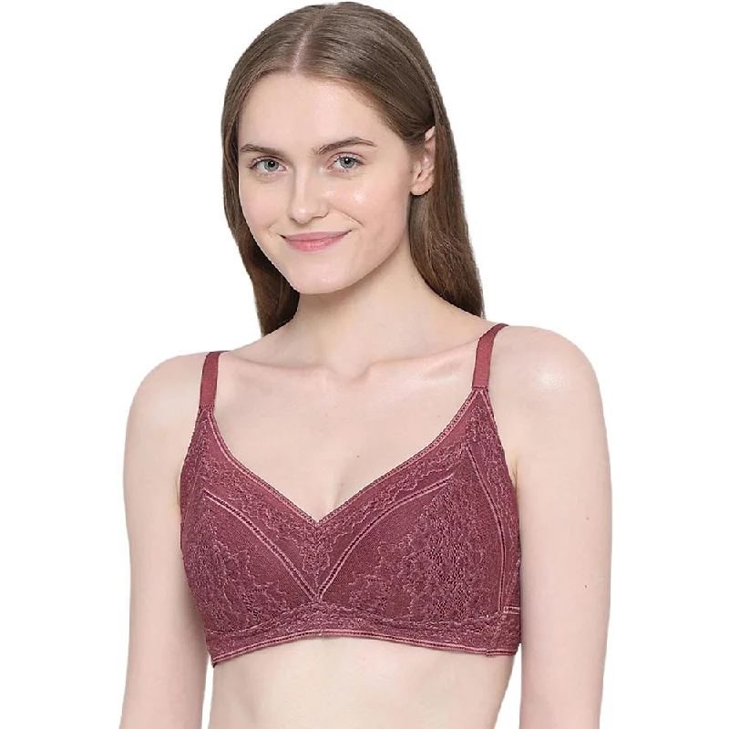 Nylon bras offering durability and stretch Lucy Padded Non-Wired 3/4th Cup Bridal Wear Medium coverage Fashion Bra - Burgandy Nylon bras offering durability and stretch Lucy Padded Non-Wired 3/4th Cup Bridal Wear Medium coverage Fashion Bra - Burgandy