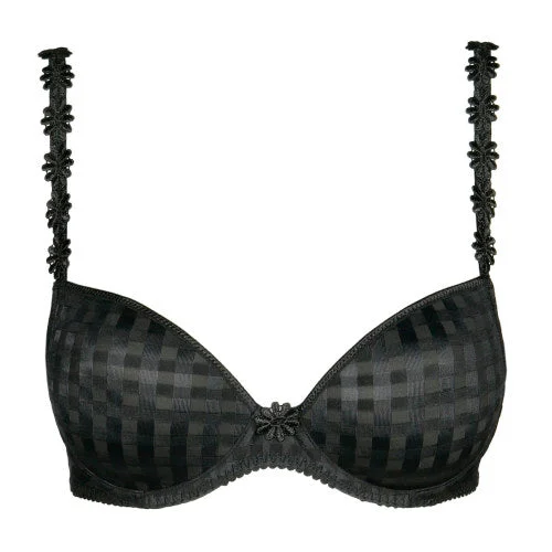 Bra with a plus - size convertible strap for versatility Marie Jo Avero Black Deep Plunge Bra 0100418 Bra with a plus - size convertible strap for versatility Marie Jo Avero Black Deep Plunge Bra 0100418