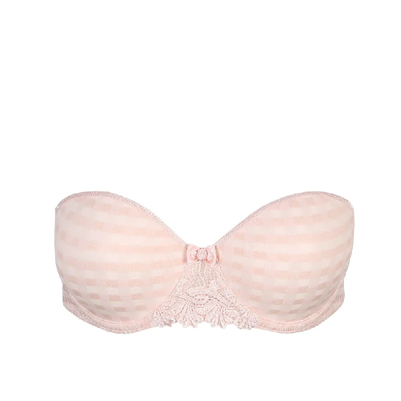 Bra with a seamless memory foam cup for a smooth silhouette Marie Jo Avero Strapless Bra Pearly Pink 0200413 Bra with a seamless memory foam cup for a smooth silhouette Marie Jo Avero Strapless Bra Pearly Pink 0200413
