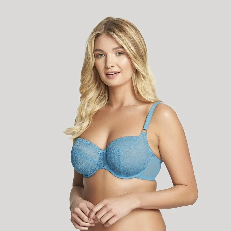 Bra with a high - cut cup for more coverage and support Panache Lana Balconnet Underwire Bra - Blue Moon Bra with a high - cut cup for more coverage and support Panache Lana Balconnet Underwire Bra - Blue Moon