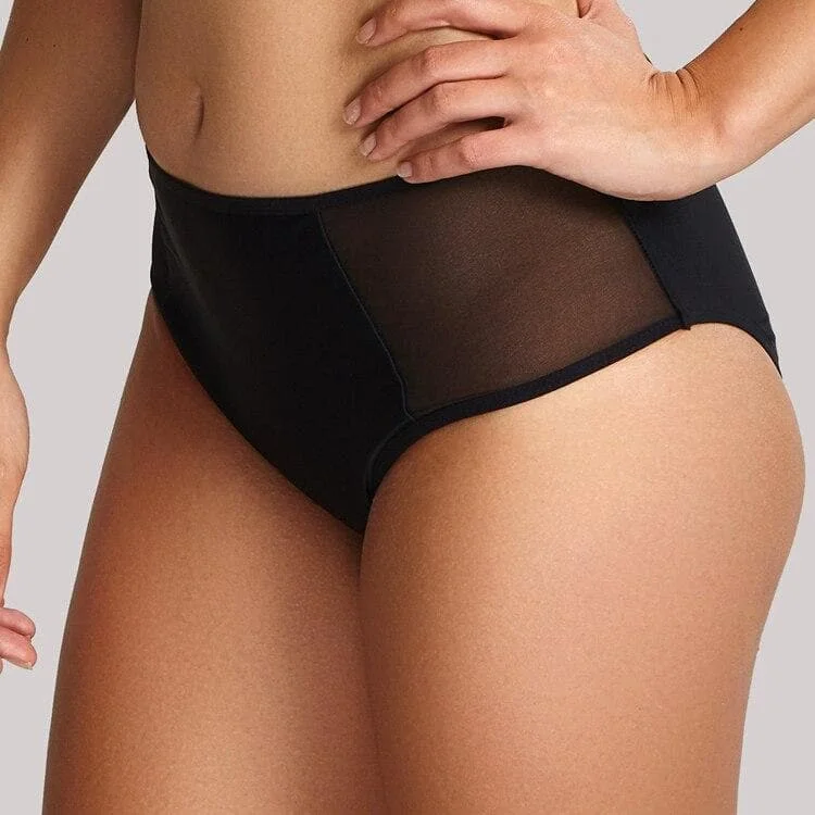 Bra with a non - padded cup for a natural feel Panache Swimwear Oynx Midi Pant - Black Bra with a non - padded cup for a natural feel Panache Swimwear Oynx Midi Pant - Black