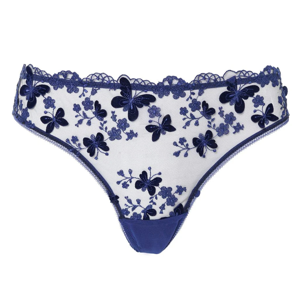 Bra with a soft - touch lining for a luxurious experience​ Papillon Tanga Navy