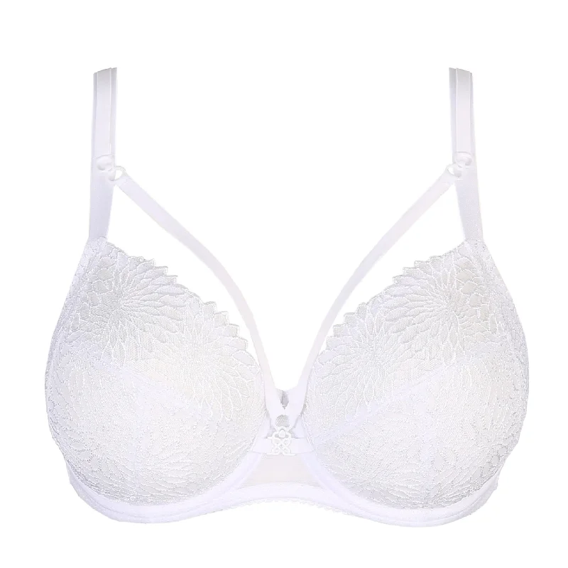 Bra with a cross - back strap design for a trendy look PrimaDonna Sophora Balconette Bra White 0163180/81 C - H CUP Bra with a cross - back strap design for a trendy look PrimaDonna Sophora Balconette Bra White 0163180/81 C - H CUP