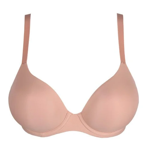 Bra with a plus - size seamless design for a smooth look PrimaDonna Figuras Plunge T-Shirt Bra Powder Rose 0163256 Bra with a plus - size seamless design for a smooth look PrimaDonna Figuras Plunge T-Shirt Bra Powder Rose 0163256