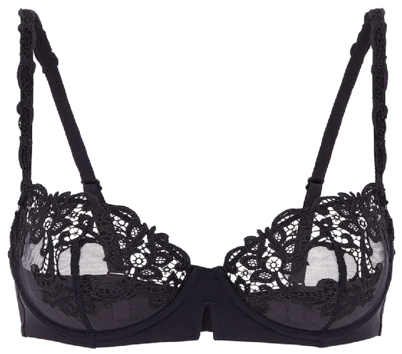 Cotton bras known for breathability and softness Simone Perele Saga Sheer Demi Bra 15C330 Cotton bras known for breathability and softness Simone Perele Saga Sheer Demi Bra 15C330