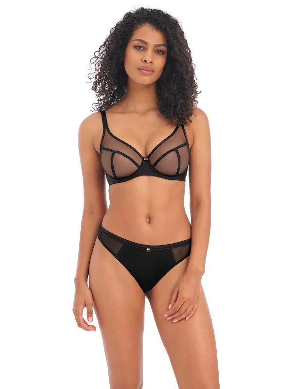 Bra with a plus - size underwire for enhanced support Snapshot High Apex Bra in Noir Bra with a plus - size underwire for enhanced support Snapshot High Apex Bra in Noir