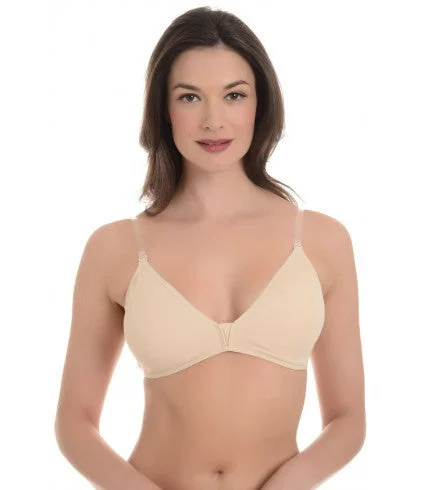 Bra with moisture - wicking lining for sweaty situations V-Neck Soft Cup Clear Back Bra Bra with moisture - wicking lining for sweaty situations V-Neck Soft Cup Clear Back Bra