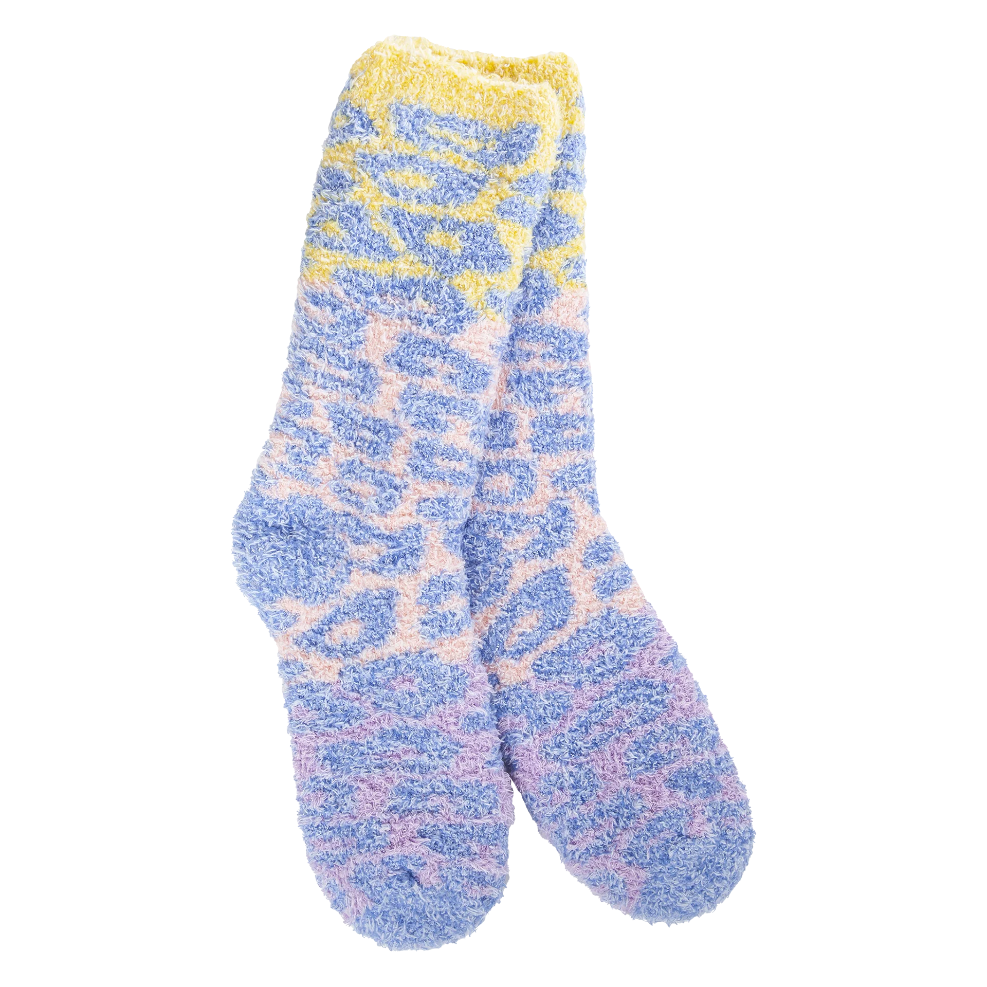 75094 Blue Multi Leopard Socks