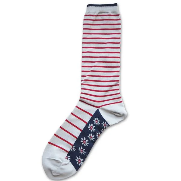 Ande Japan Clearance Stripes Grey Mens Sock 3309