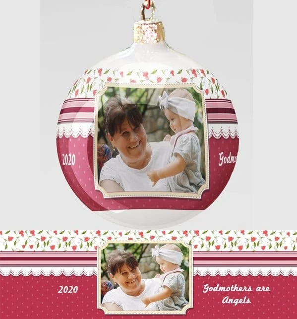 Beautiful Godmother Ornament - Christmas Photo Ornament Personalized