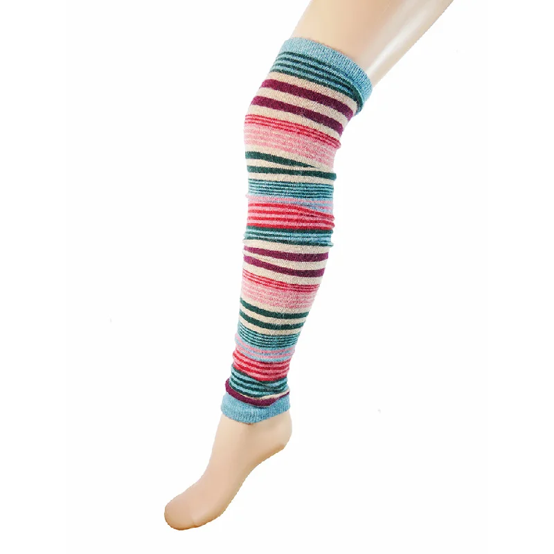 Blue Stripy Legwarmers