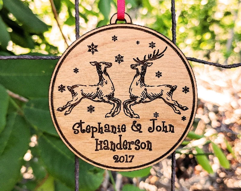 Bamboo - fiber stockings for eco - friendlinessBuck Doe Couples Personalized Christmas Wood Ornament Holiday Tree Decoration Our First Christmas Together Gift Wedding Bride Groom Country Bamboo - fiber stockings for eco - friendlinessBuck Doe Couples Personalized Christmas Wood Ornament Holiday Tree Decoration Our First Christmas Together Gift Wedding Bride Groom Country
