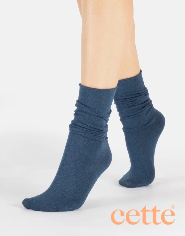 Women's wool - rich socks for winter warmthCette Cashmere Sock Loose Top Jeans 241-12 Women's wool - rich socks for winter warmthCette Cashmere Sock Loose Top Jeans 241-12
