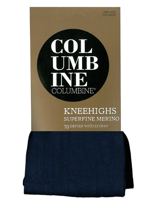 Women's cashmere - blend socks for extra softnessColumbine 2425 Plain Knit Superfine Merino Wool 70 Knee Highs Fleet Women's cashmere - blend socks for extra softnessColumbine 2425 Plain Knit Superfine Merino Wool 70 Knee Highs Fleet