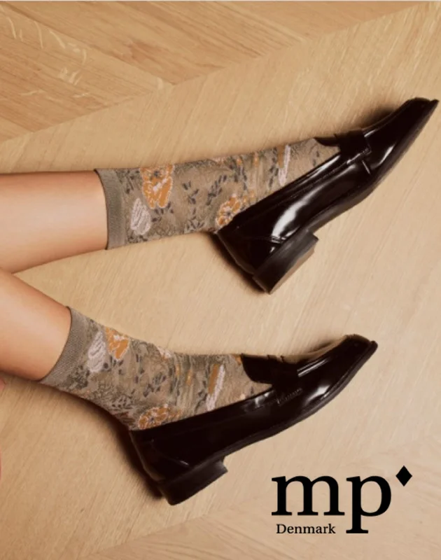 Women's satin - trimmed socks for a touch of eleganceMP Denmark Florie Socks 79654 Desert Sage Women's satin - trimmed socks for a touch of eleganceMP Denmark Florie Socks 79654 Desert Sage