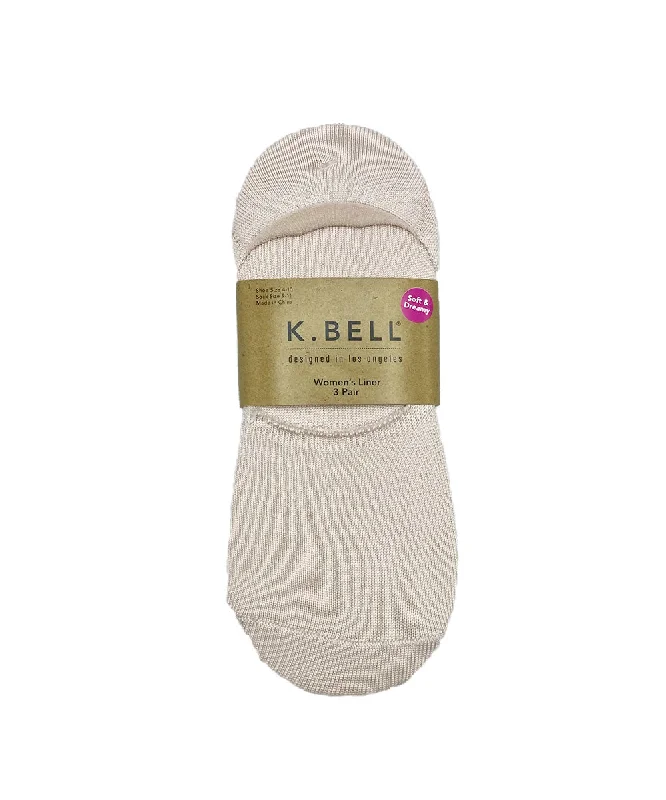 Soft and Dreamy Liner Socks by K Bell (3pk) - Medium