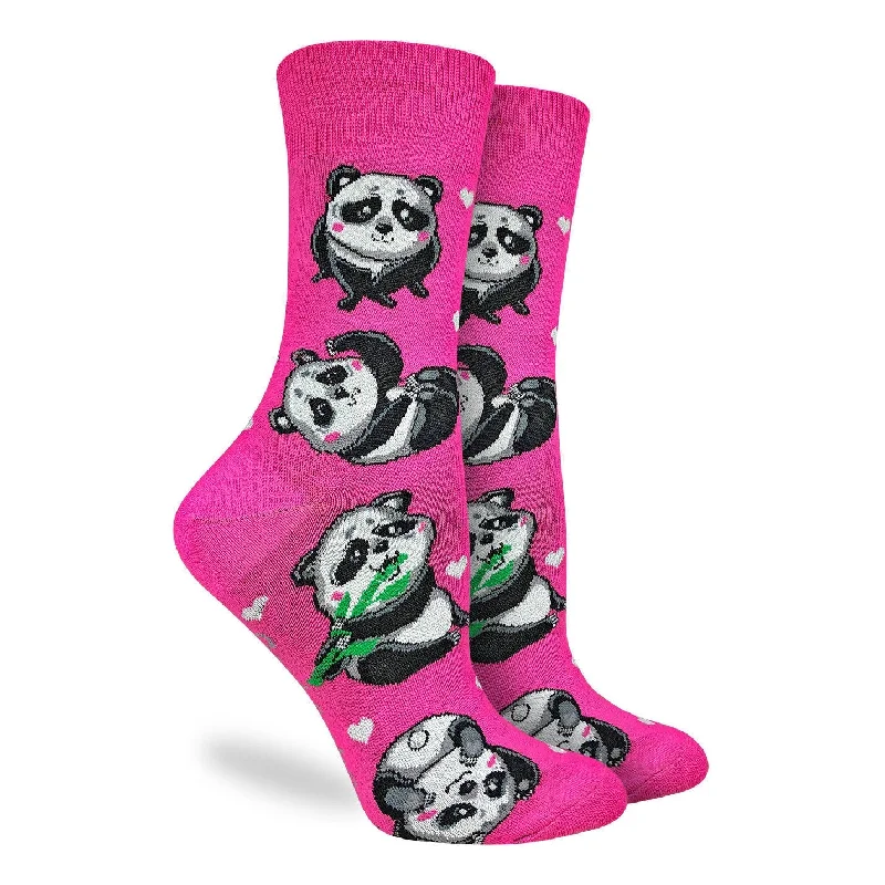 Women's bamboo fiber socks for eco - friendliness"Cute Pandas" Socks by Good Luck Sock- Medium Women's bamboo fiber socks for eco - friendliness"Cute Pandas" Socks by Good Luck Sock- Medium