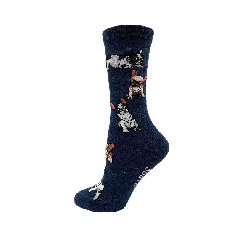 "French Bulldog" Cotton Socks by Crazy Toes - Medium