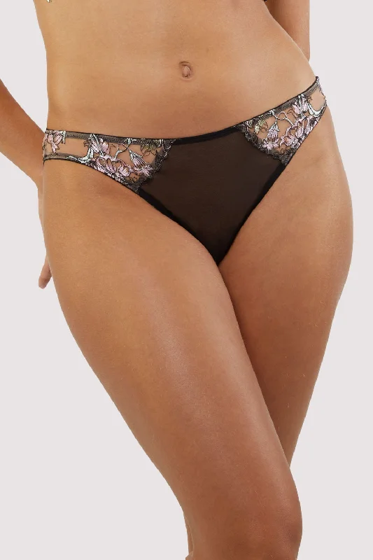 Black stockings for a versatile and classic lookPlayful Promises Mayla Embroidered Brief Black stockings for a versatile and classic lookPlayful Promises Mayla Embroidered Brief