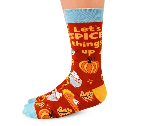 Women's wool - rich socks for winter warmth"Pumpkin Spice" Cotton Crew Socks by Uptown Sox - Medium Women's wool - rich socks for winter warmth"Pumpkin Spice" Cotton Crew Socks by Uptown Sox - Medium