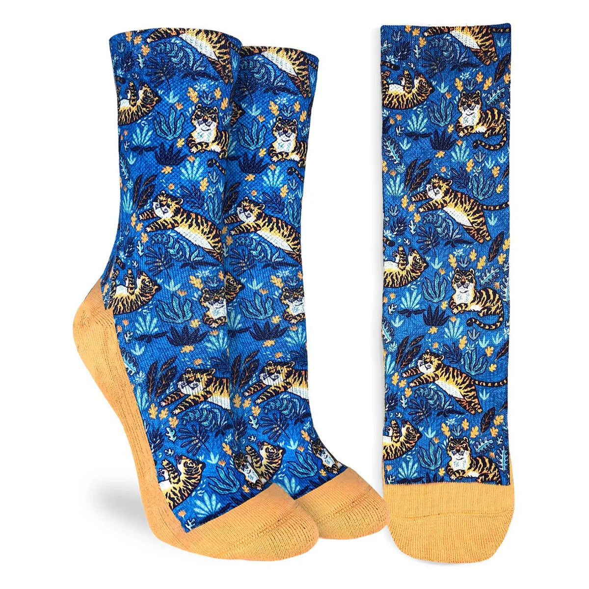 Women's quick - dry socks for water activities"Tigers" Crew Socks by Good Luck Sock - Medium Women's quick - dry socks for water activities"Tigers" Crew Socks by Good Luck Sock - Medium