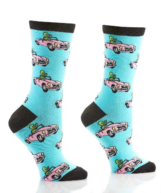 Women's leather - look socks for an edgy style"Trade It In" Cotton Dress Crew Socks by YO Sox - Medium Women's leather - look socks for an edgy style"Trade It In" Cotton Dress Crew Socks by YO Sox - Medium