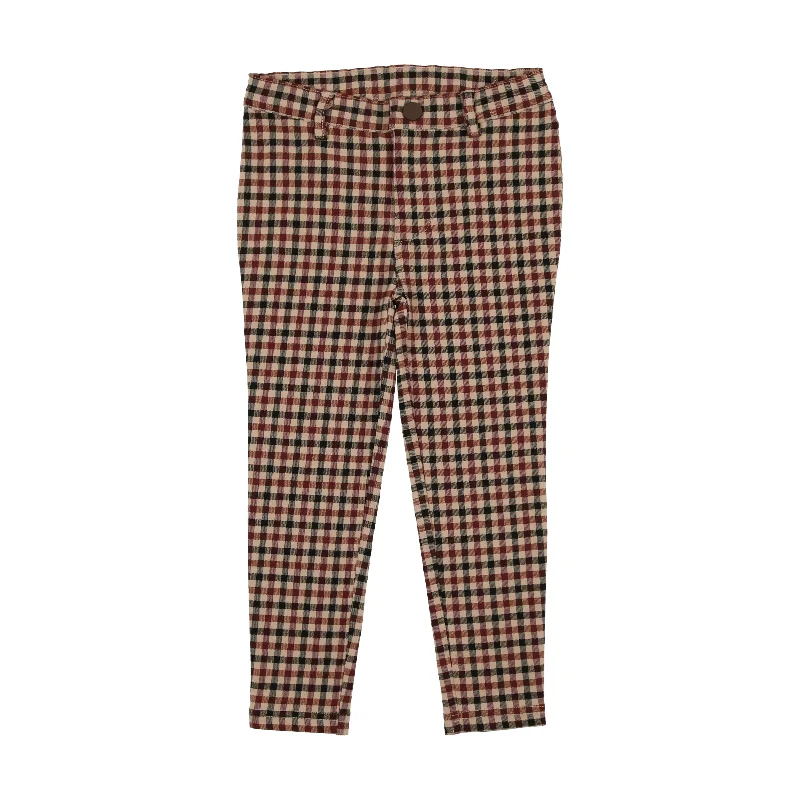 petite women tights with the right lengthAnalogie Printed Pants - Tan Plaid