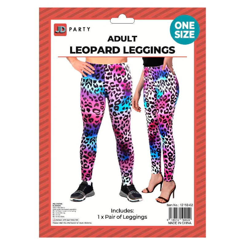women tights with a side - stripe for a sporty lookAnimal Print Leggings, Pink Leopard women tights with a side - stripe for a sporty lookAnimal Print Leggings, Pink Leopard