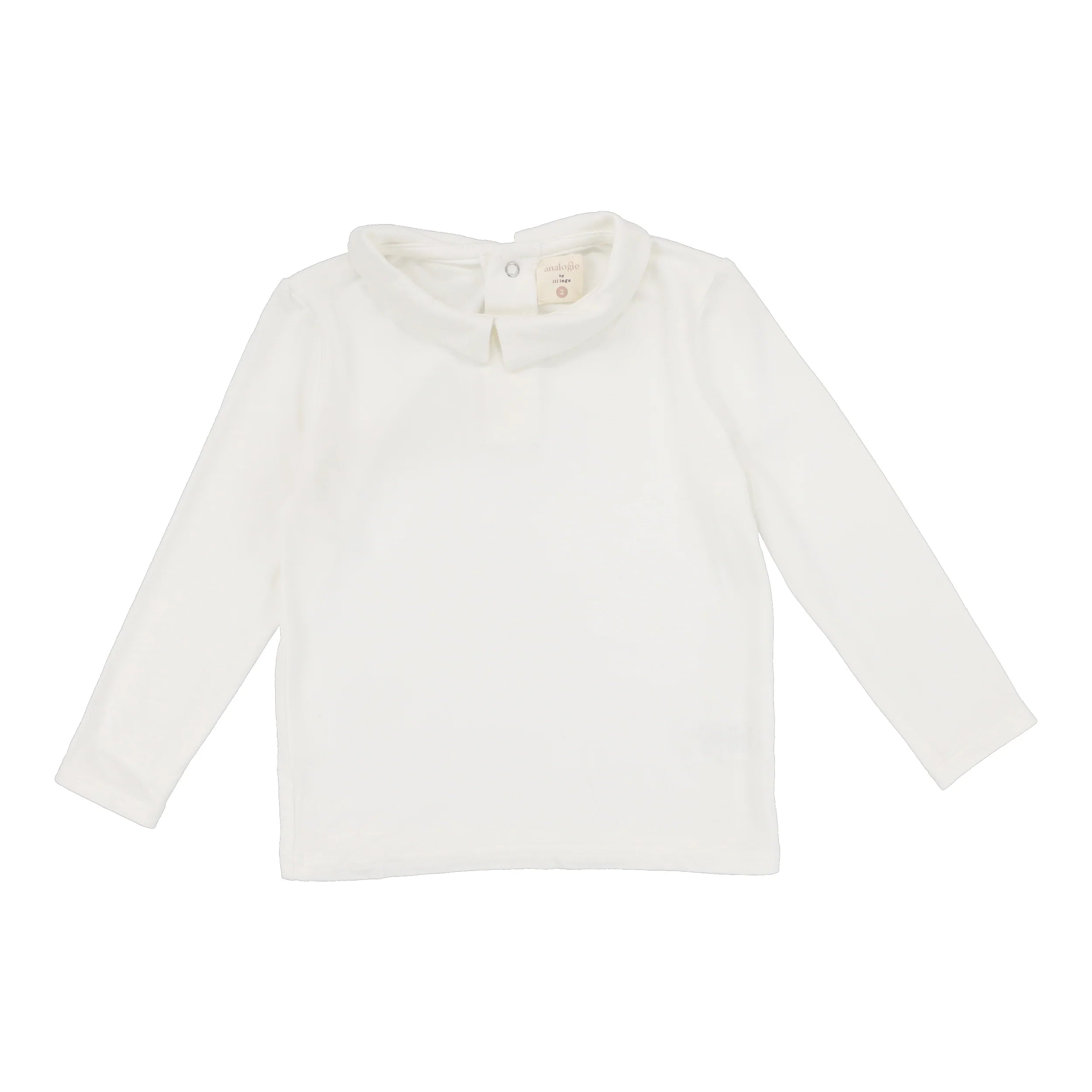 Lil Legs Collar T-Shirt Long Sleeve - Winter White