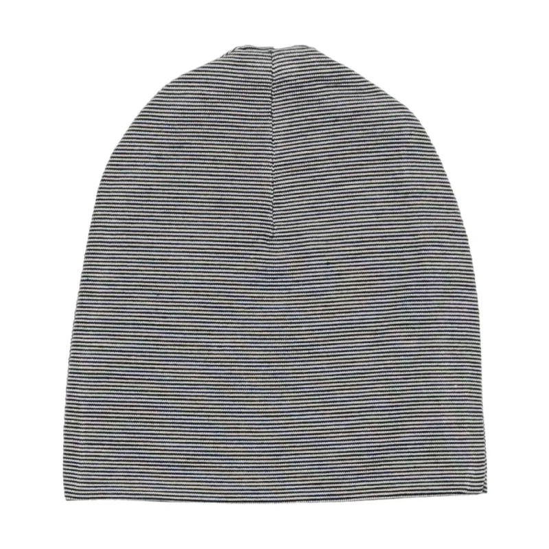 Lil Legs Striped Lounge Beanie - Navy